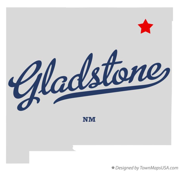 Map of Gladstone New Mexico NM