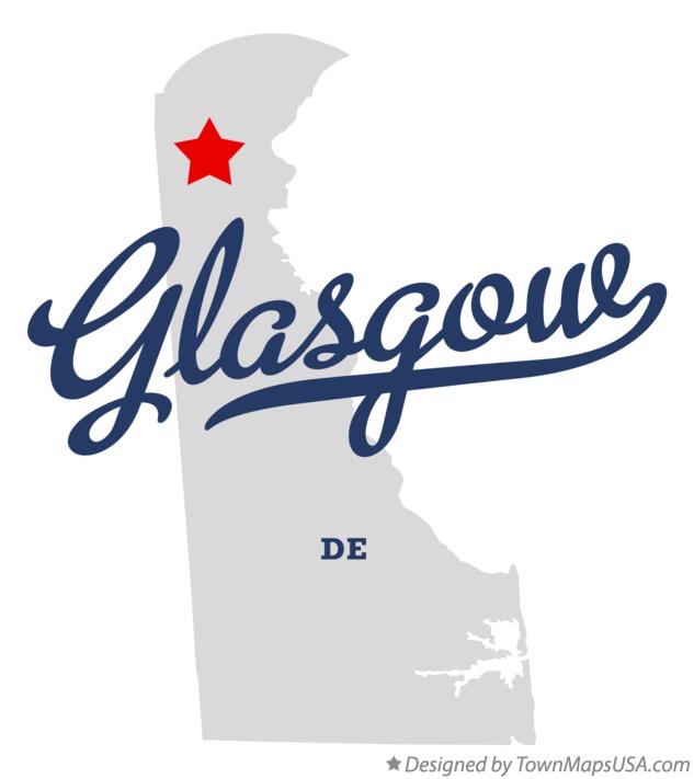 Map of Glasgow Delaware DE