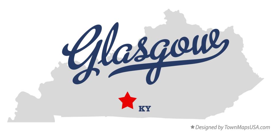 Map of Glasgow Kentucky KY