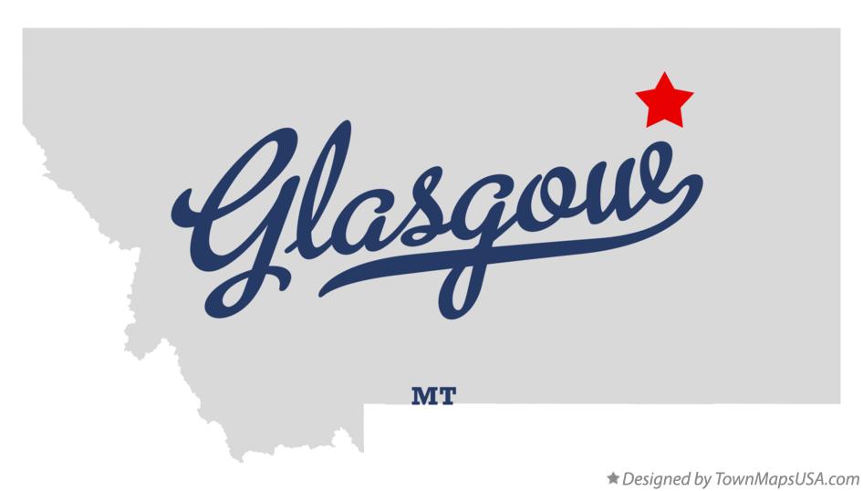 Map of Glasgow Montana MT