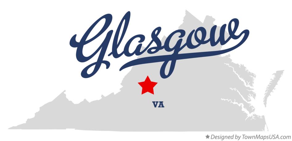 Map of Glasgow Virginia VA