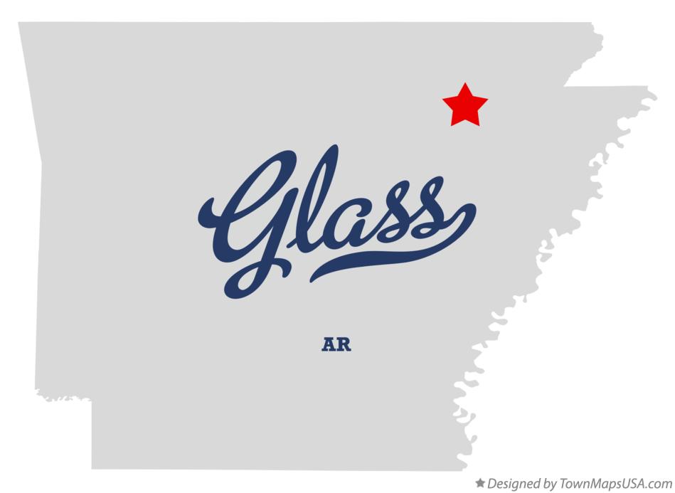 Map of Glass Arkansas AR