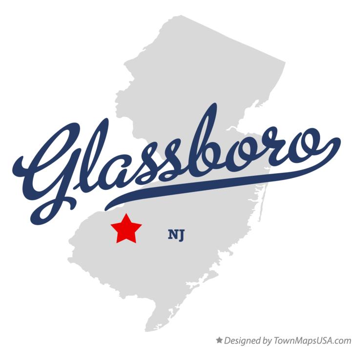 Map of Glassboro New Jersey NJ