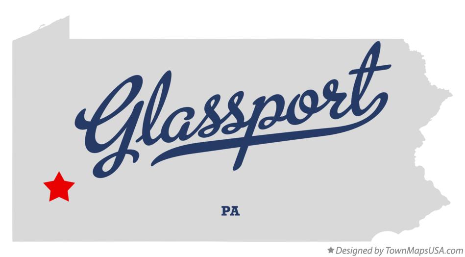 Map of Glassport Pennsylvania PA
