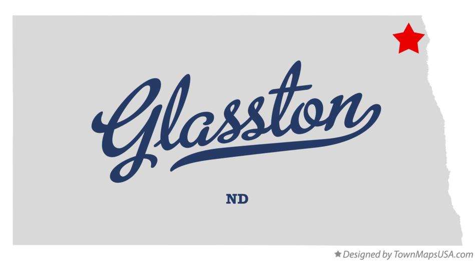 Map of Glasston North Dakota ND