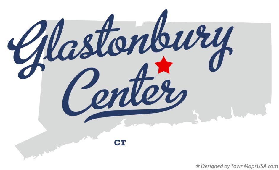 Map of Glastonbury Center Connecticut CT