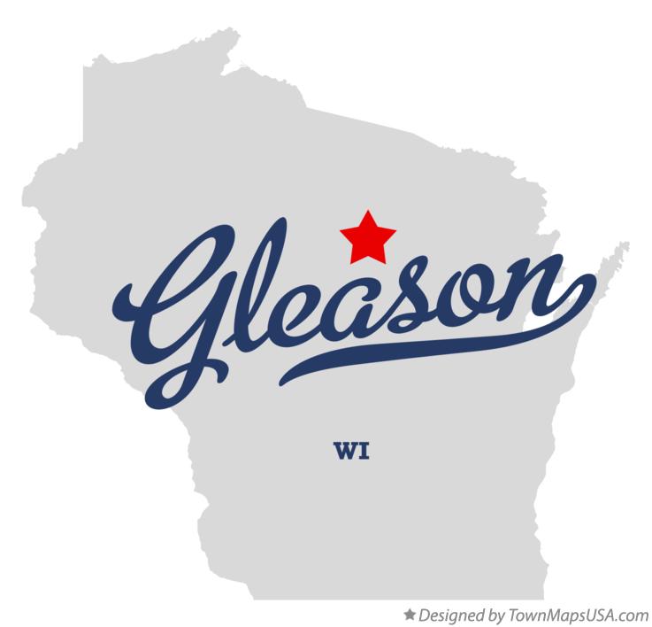 Map of Gleason Wisconsin WI