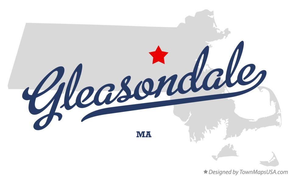 Map of Gleasondale Massachusetts MA