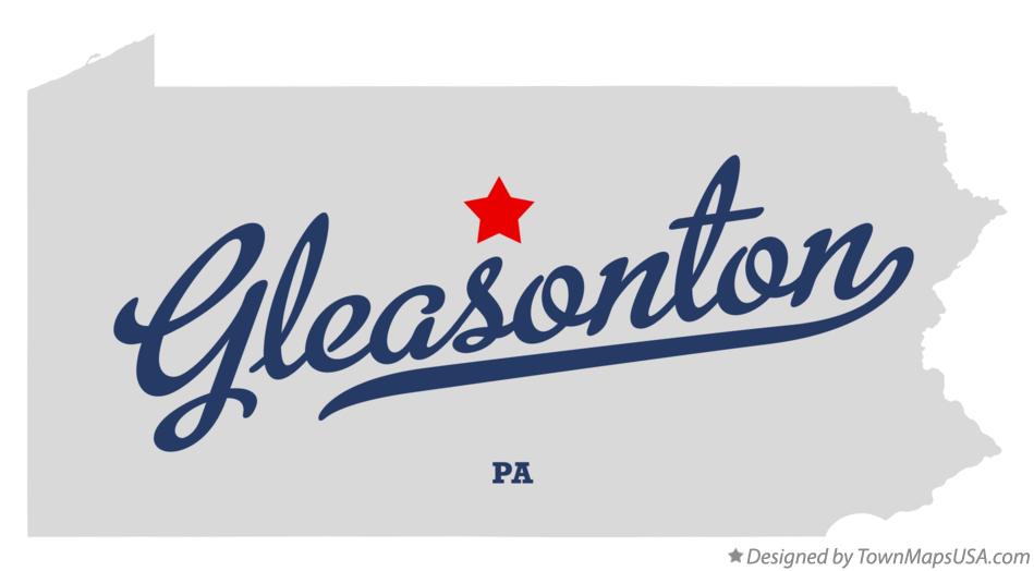 Map of Gleasonton Pennsylvania PA