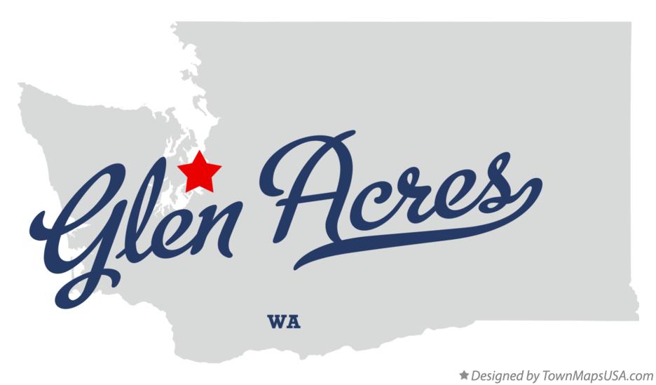 Map of Glen Acres Washington WA