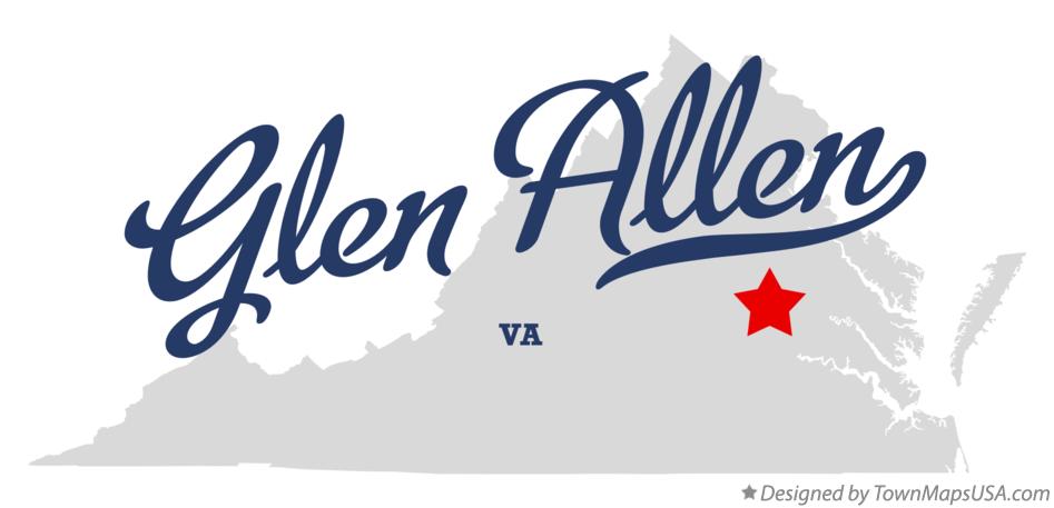 Map of Glen Allen Virginia VA