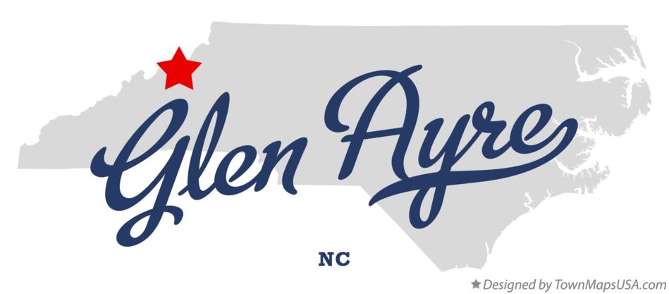 Map of Glen Ayre North Carolina NC