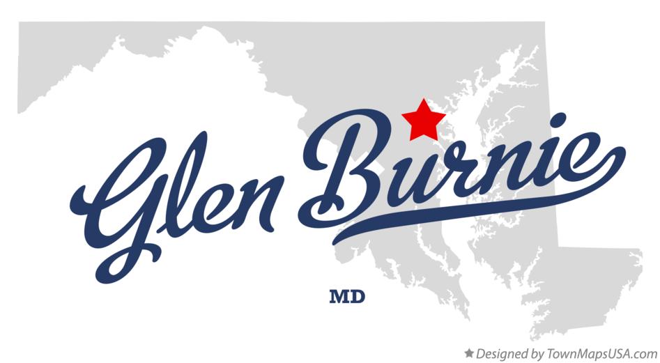 Map of Glen Burnie Maryland MD