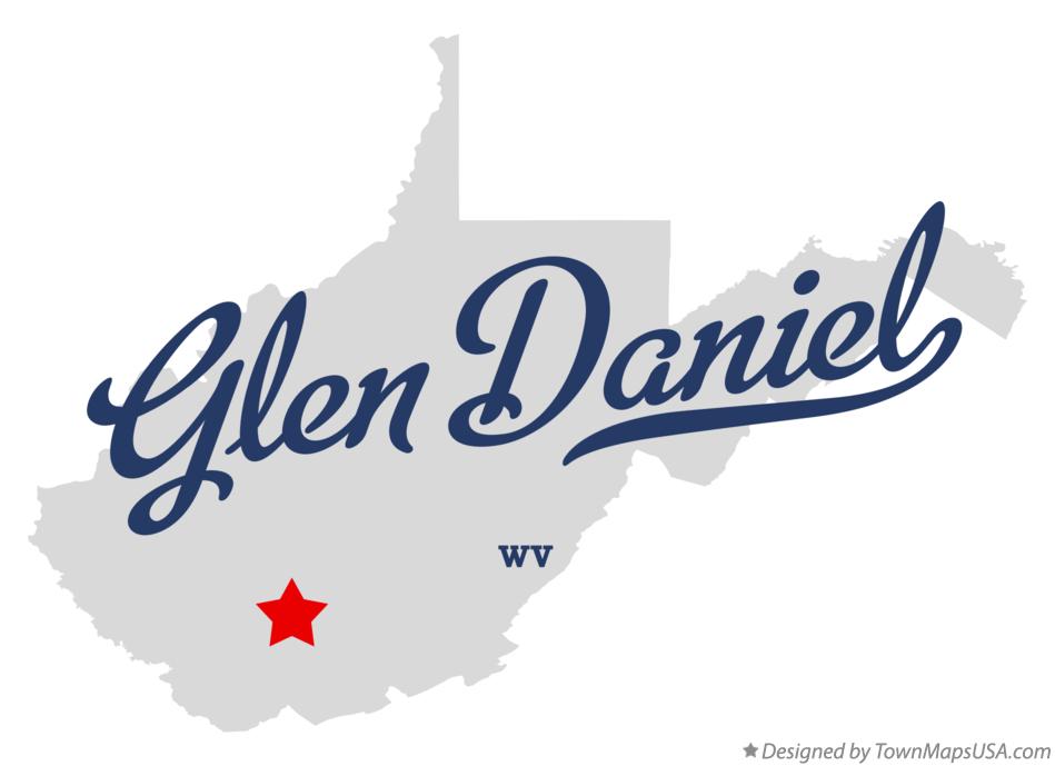 Map of Glen Daniel West Virginia WV