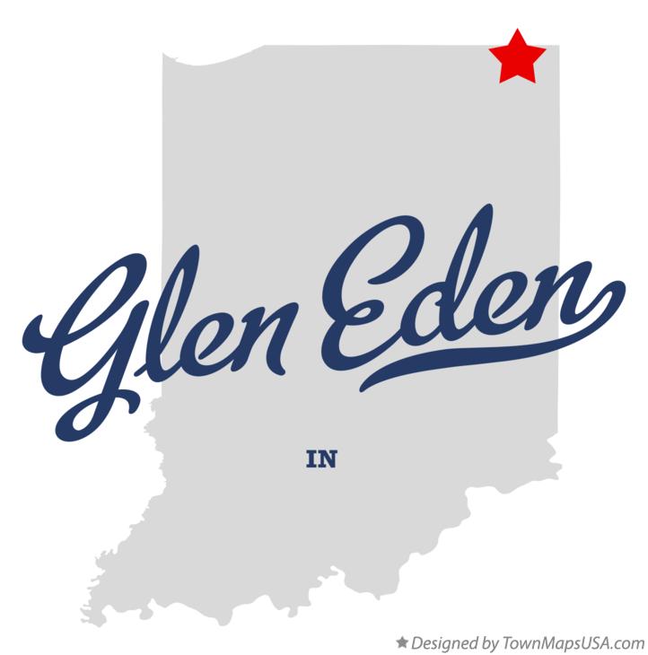 Map of Glen Eden Indiana IN