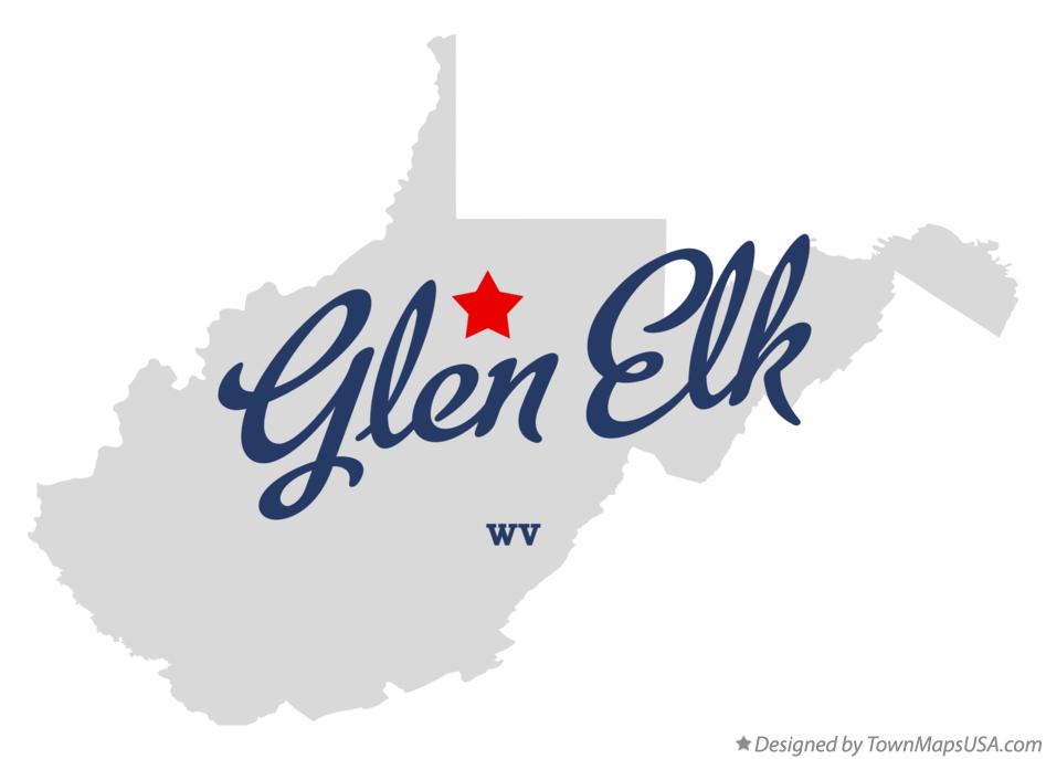 Map of Glen Elk West Virginia WV