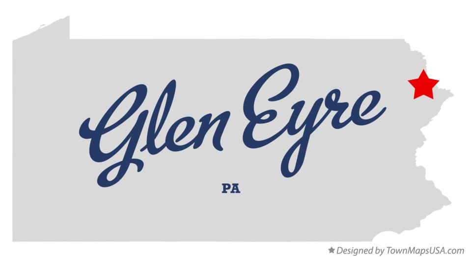 Map of Glen Eyre Pennsylvania PA