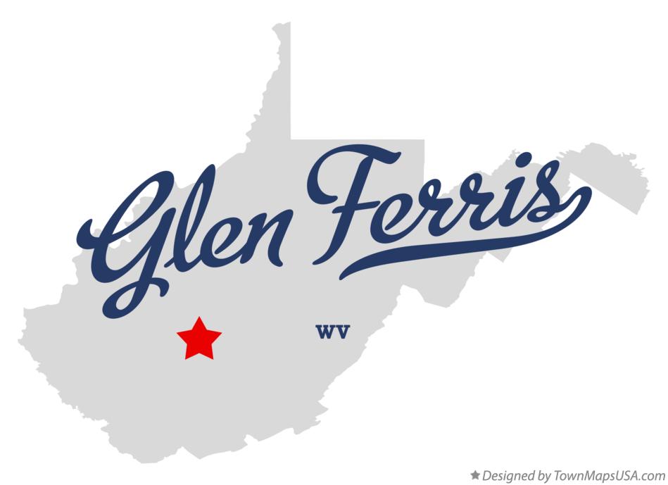 Map of Glen Ferris West Virginia WV