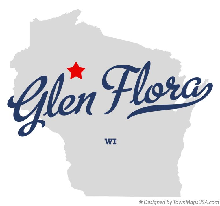 Map of Glen Flora Wisconsin WI