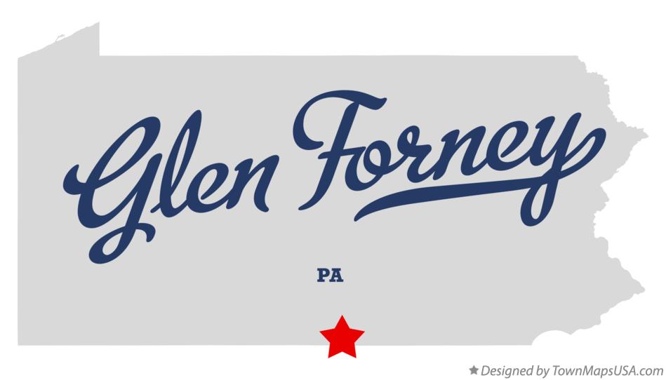 Map of Glen Forney Pennsylvania PA