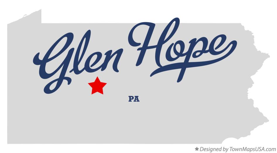 Map of Glen Hope Pennsylvania PA