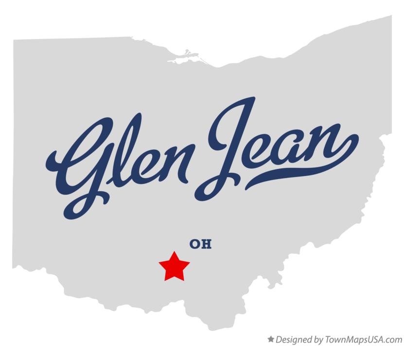 Map of Glen Jean Ohio OH