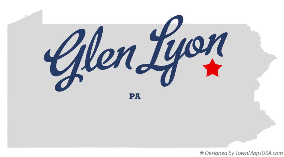 Map of Glen Lyon Pennsylvania PA