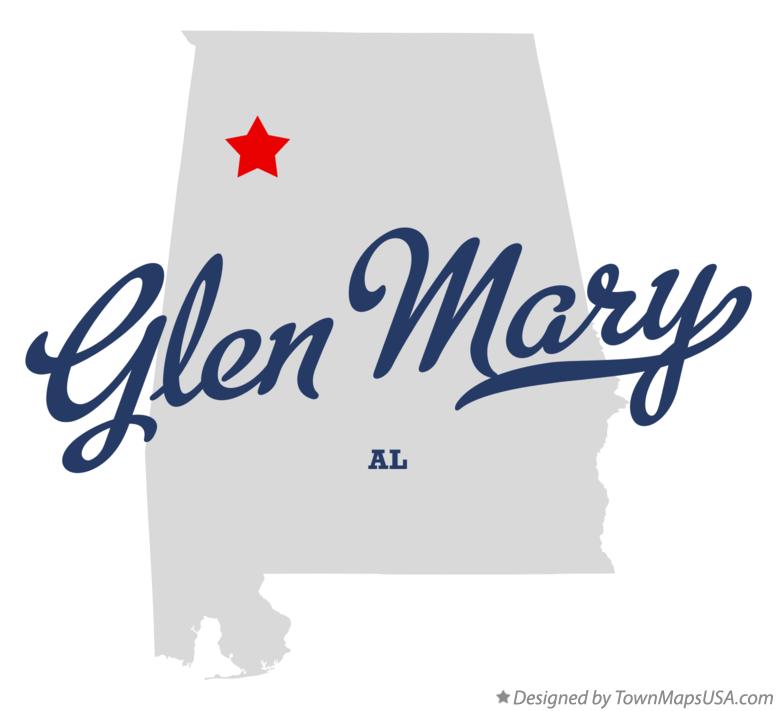 Map of Glen Mary Alabama AL