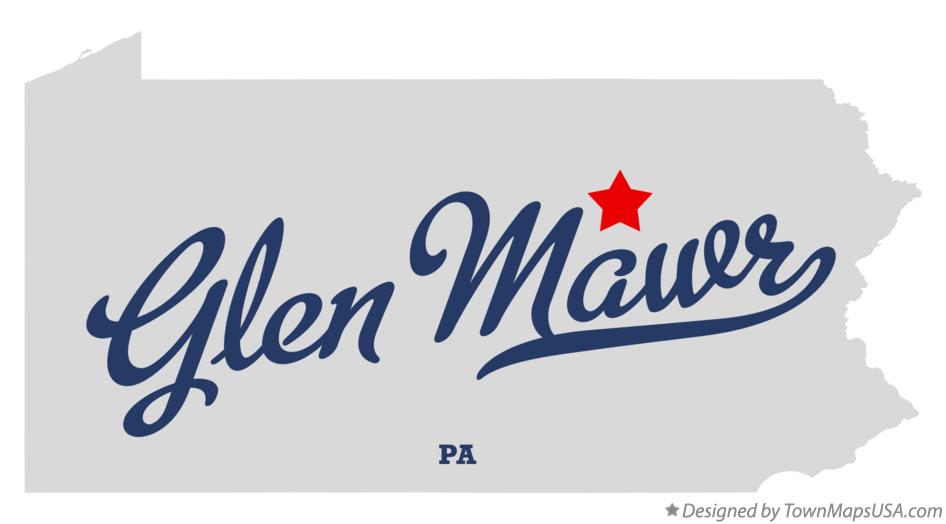 Map of Glen Mawr Pennsylvania PA
