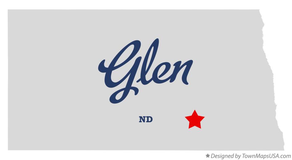 Map of Glen North Dakota ND