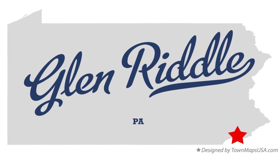 Map of Glen Riddle Pennsylvania PA