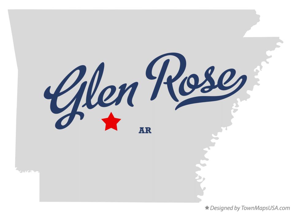 Map of Glen Rose Arkansas AR