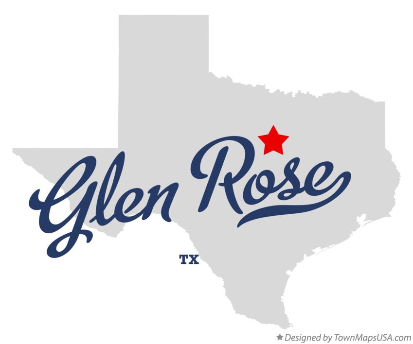 Map of Glen Rose Texas TX