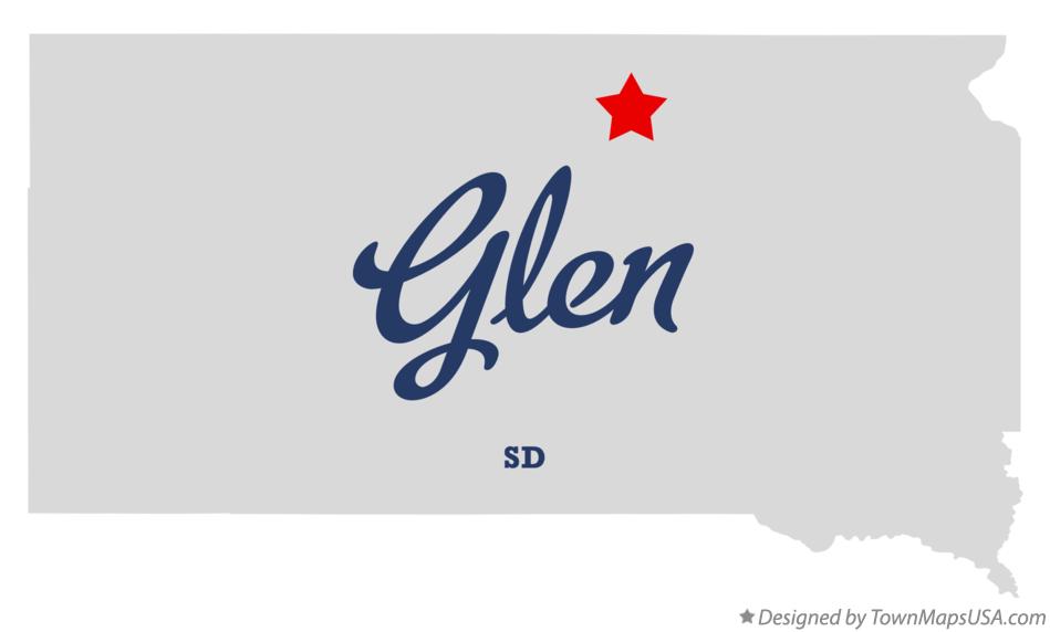 Map of Glen South Dakota SD