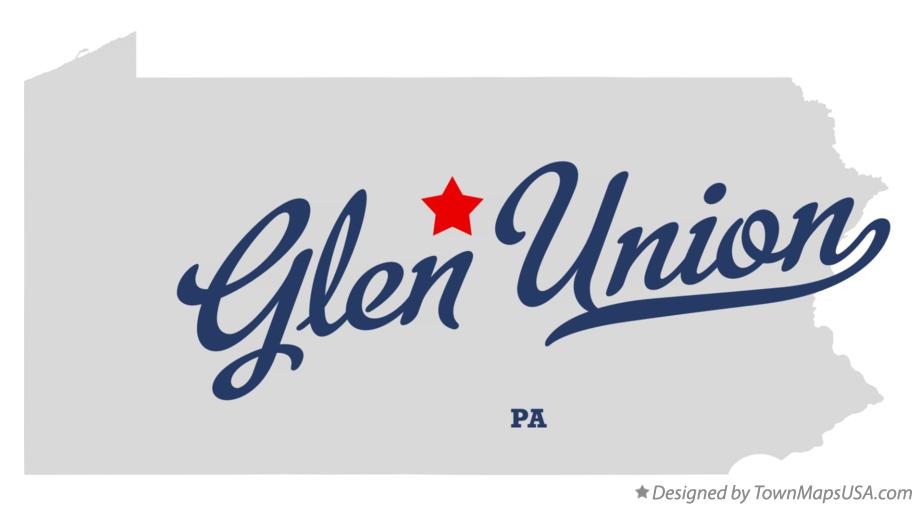Map of Glen Union Pennsylvania PA