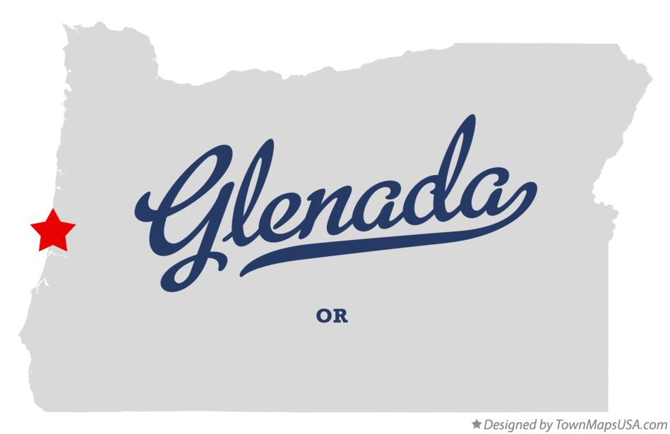 Map of Glenada Oregon OR