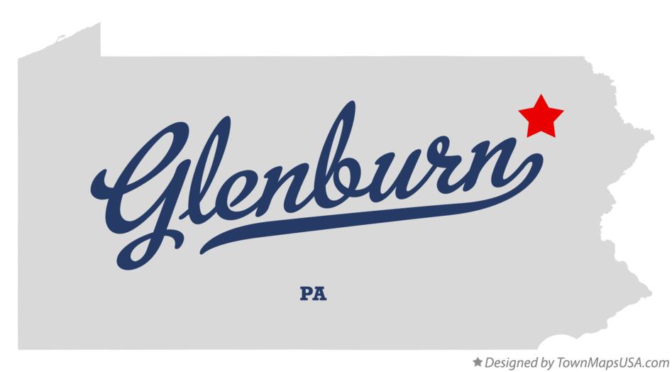 Map of Glenburn Pennsylvania PA