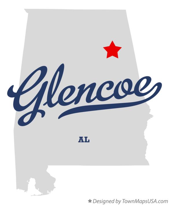 Map of Glencoe Alabama AL