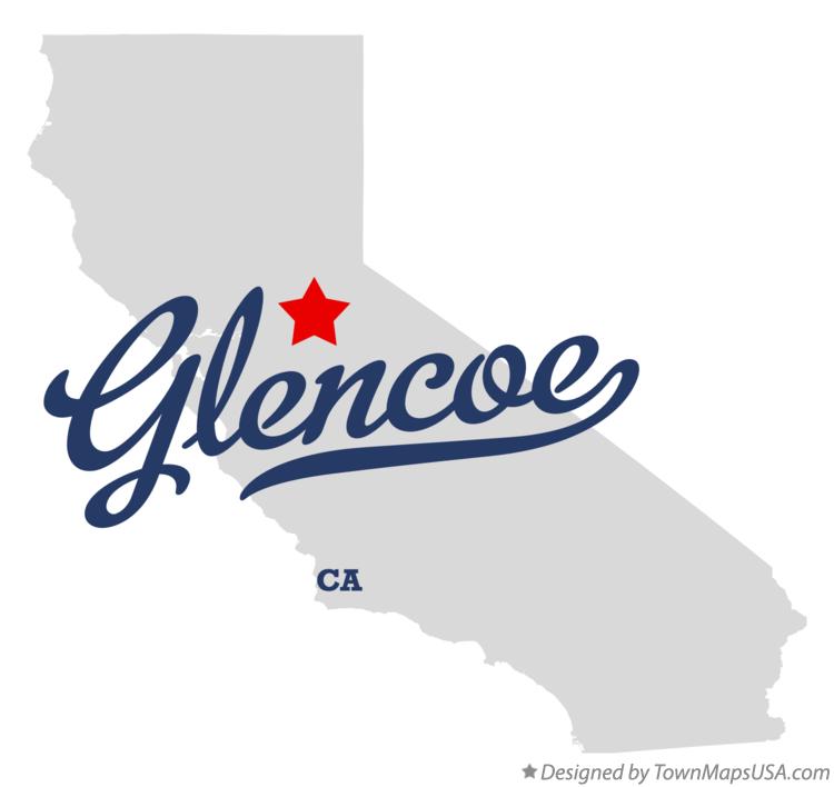 Map of Glencoe California CA