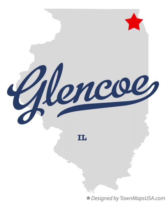 Map of Glencoe Illinois IL