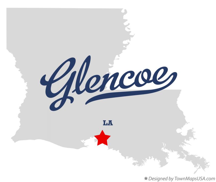 Map of Glencoe Louisiana LA