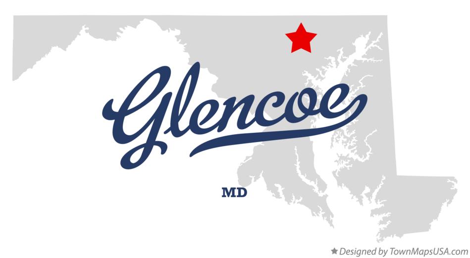 Map of Glencoe Maryland MD