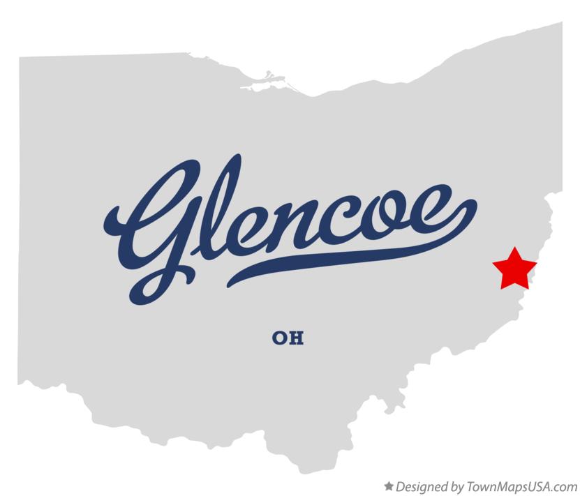 Map of Glencoe Ohio OH