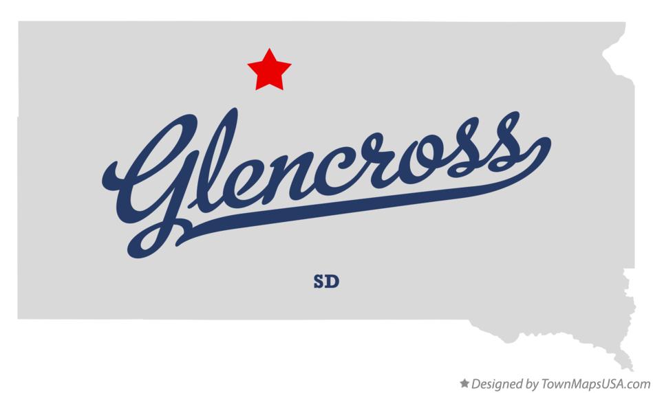 Map of Glencross South Dakota SD