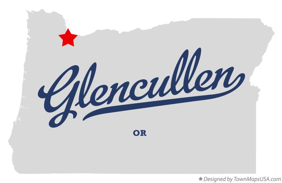 Map of Glencullen Oregon OR