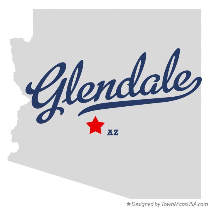 Map of Glendale Arizona AZ