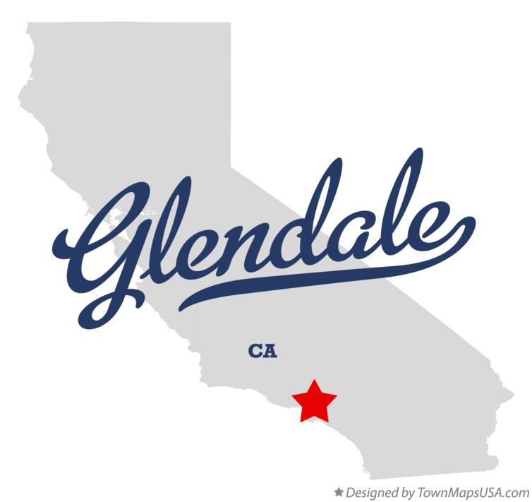 Map of Glendale California CA