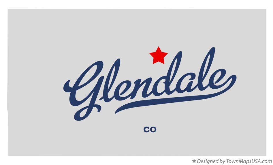 Map of Glendale Colorado CO
