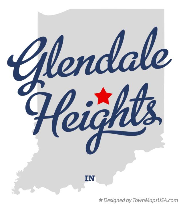 Map of Glendale Heights Indiana IN
