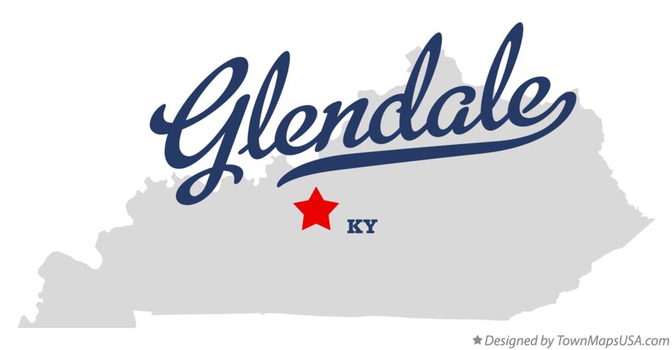 Map of Glendale Kentucky KY